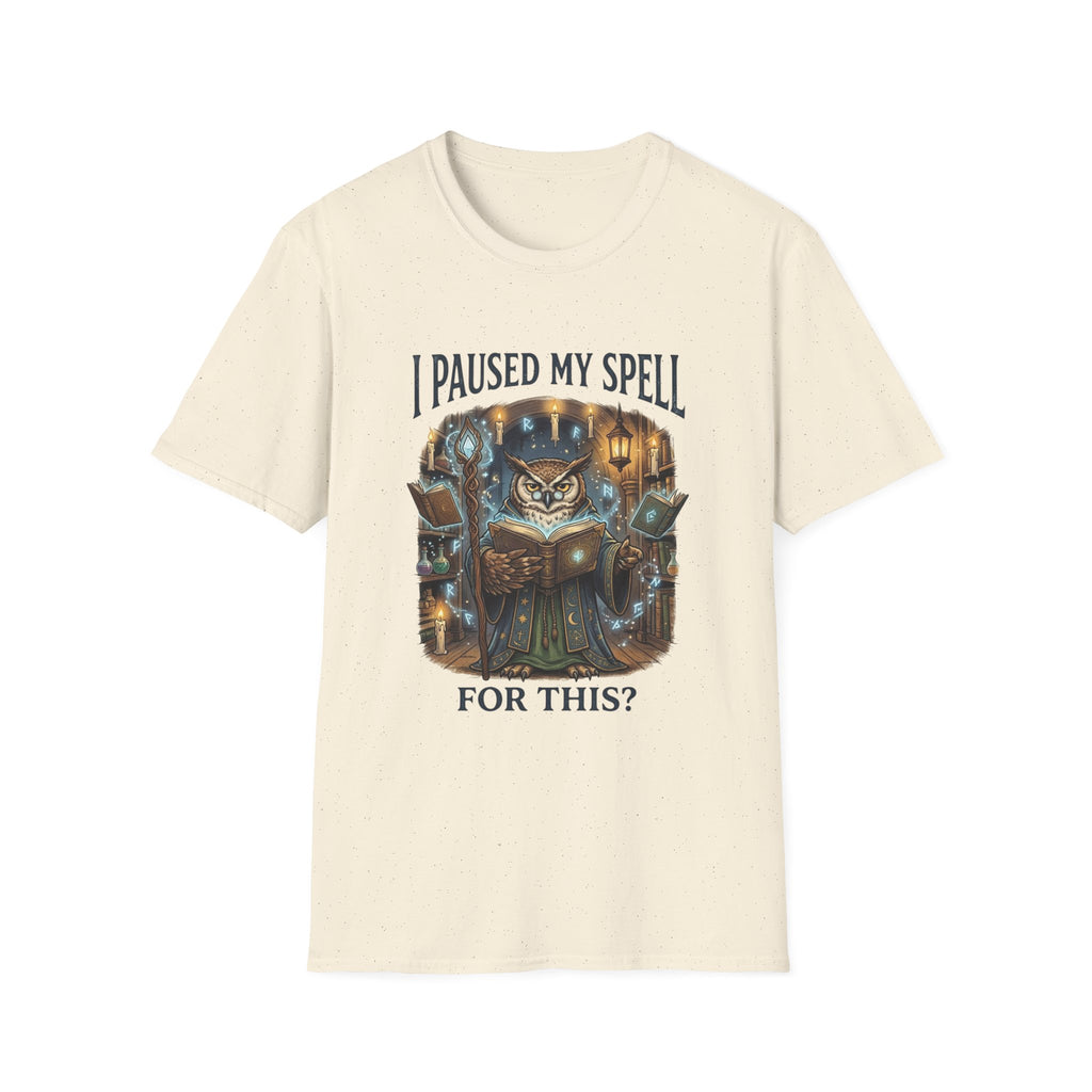 "I Paused My Spell" Owl Mage Graphic Tee