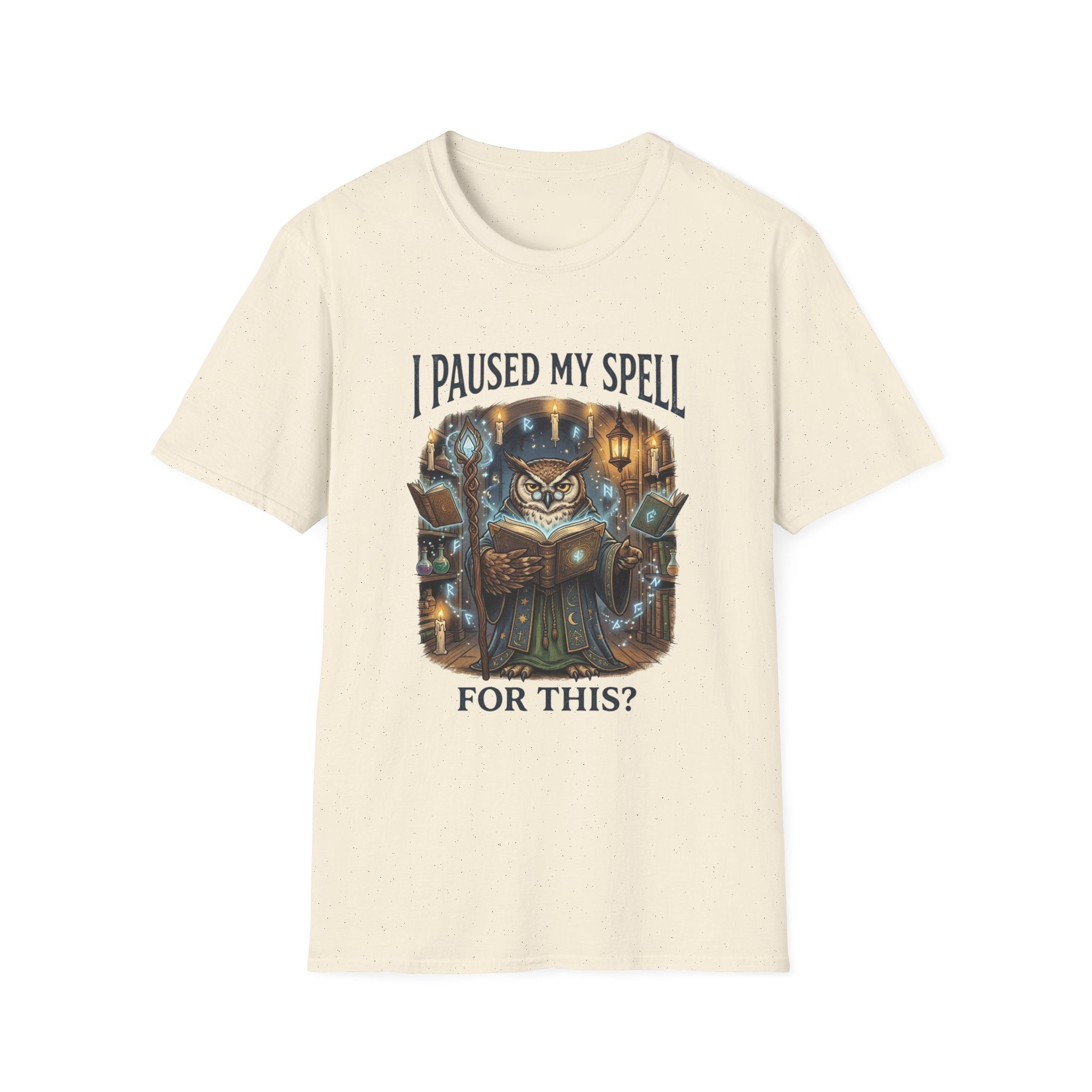 "I Paused My Spell" Owl Mage Graphic Tee