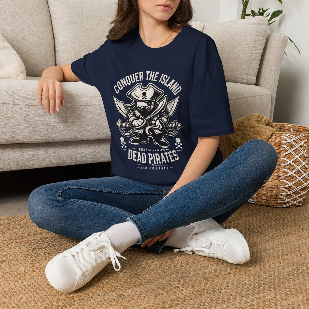 Conquer The Island pirate skull tee | T-Shirt
