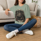 Too Cosy Wizard Illustration T-Shirt | Fantasy Mage Coffee Design