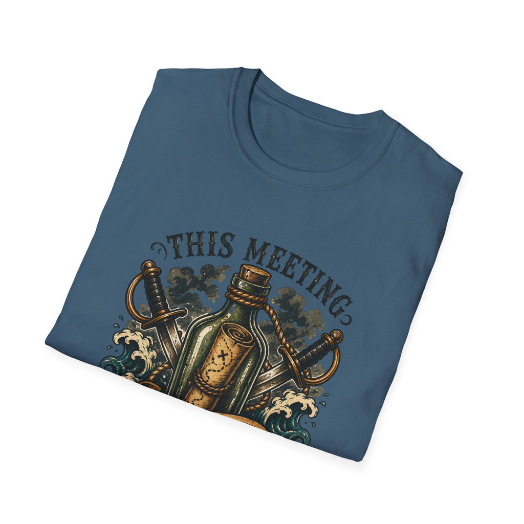 This Meeting Should Be A Message In A Bottle T-Shirt | Nautical Pirate Bottle Design