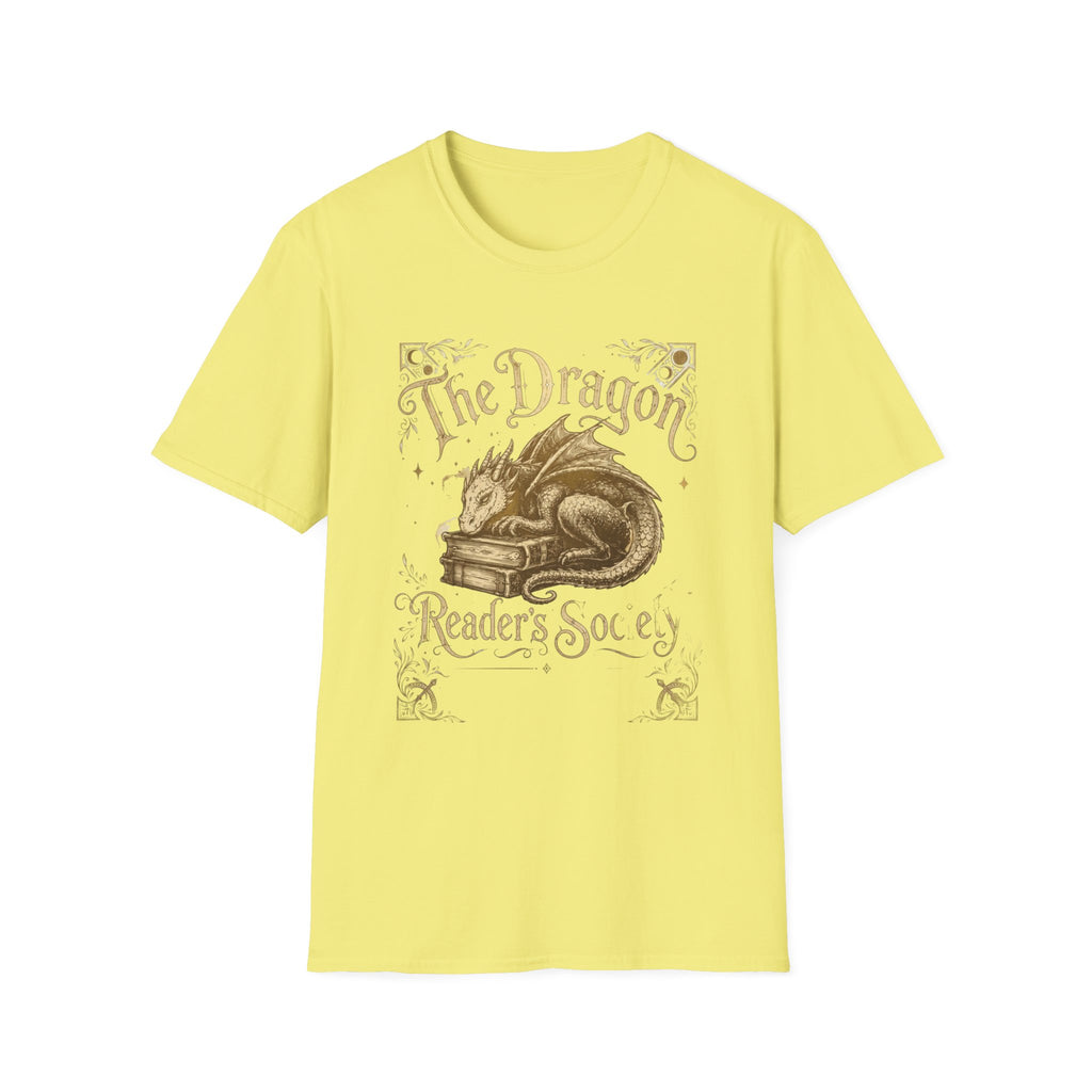 The Dragon Reader's Soul T-Shirt Vintage Sleeping Dragon Booklover Tee