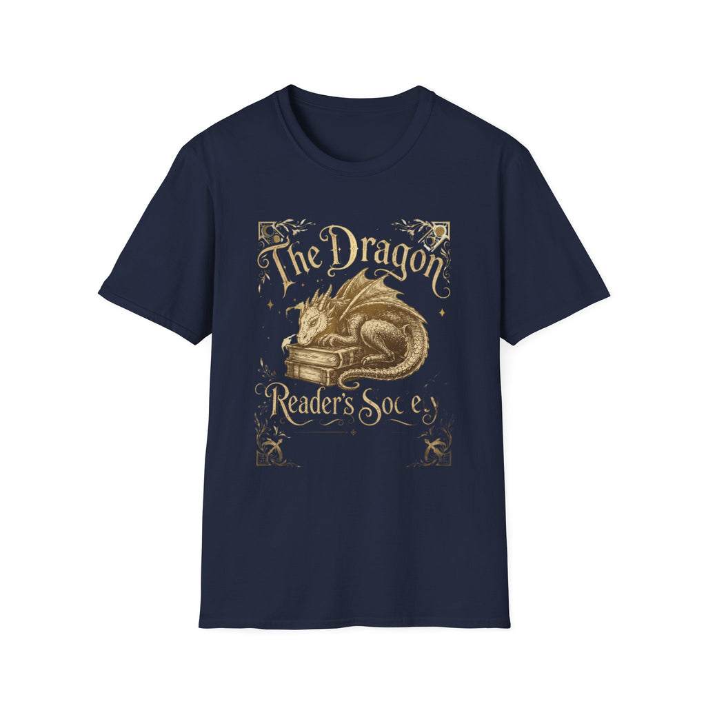 The Dragon Reader's Soul T-Shirt Vintage Sleeping Dragon Booklover Tee