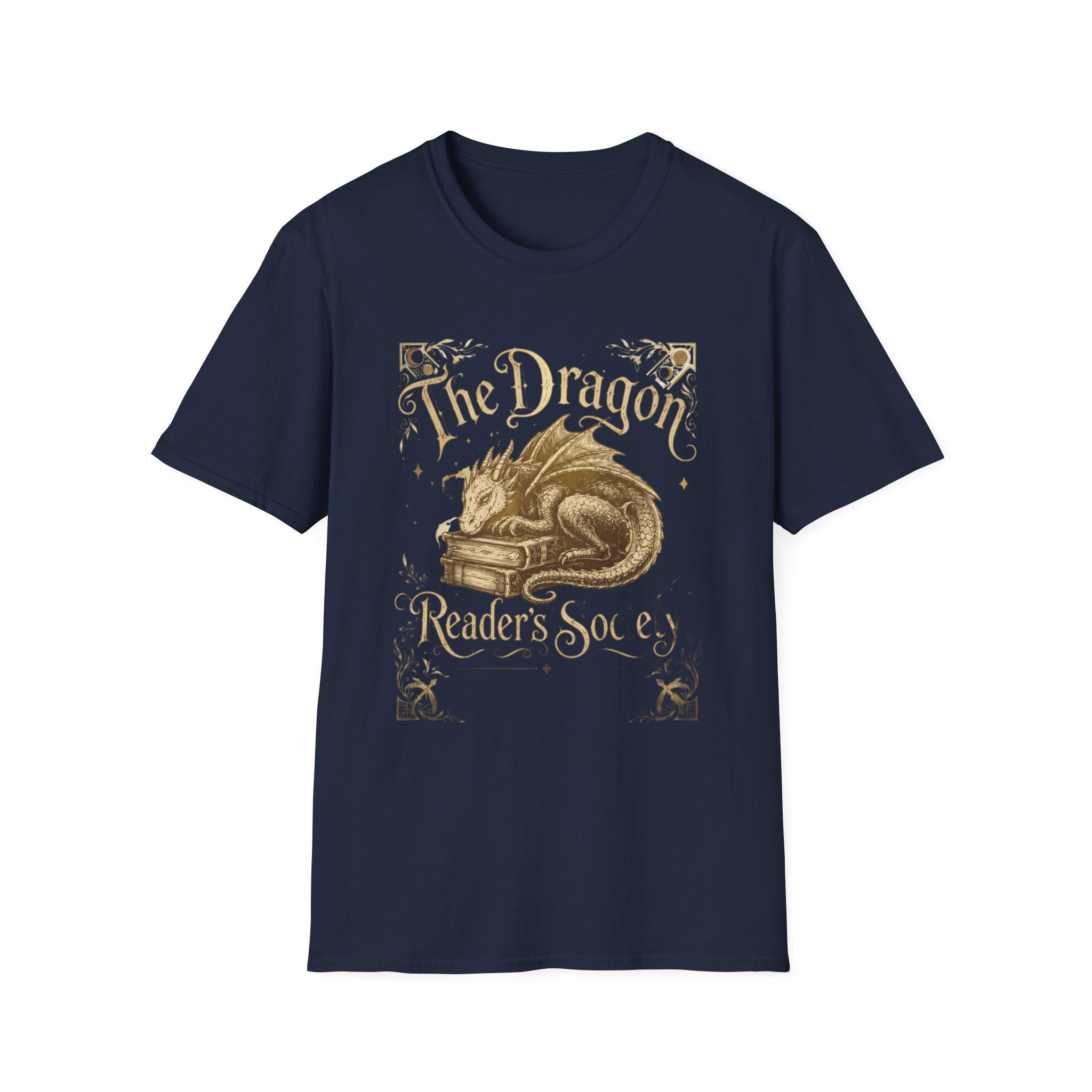 The Dragon Reader's Soul T-Shirt Vintage Sleeping Dragon Booklover Tee