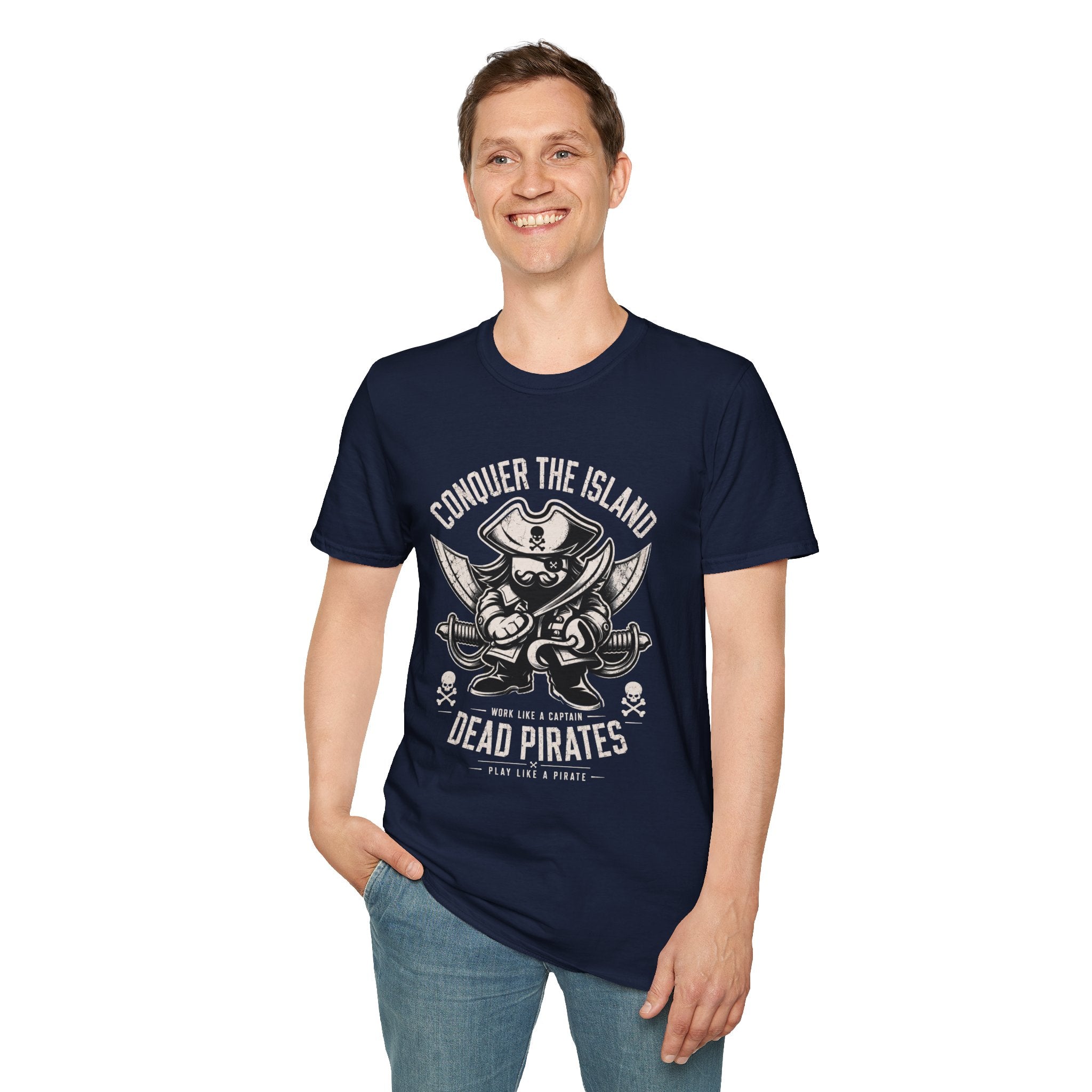 Conquer The Island pirate skull tee | T-Shirt