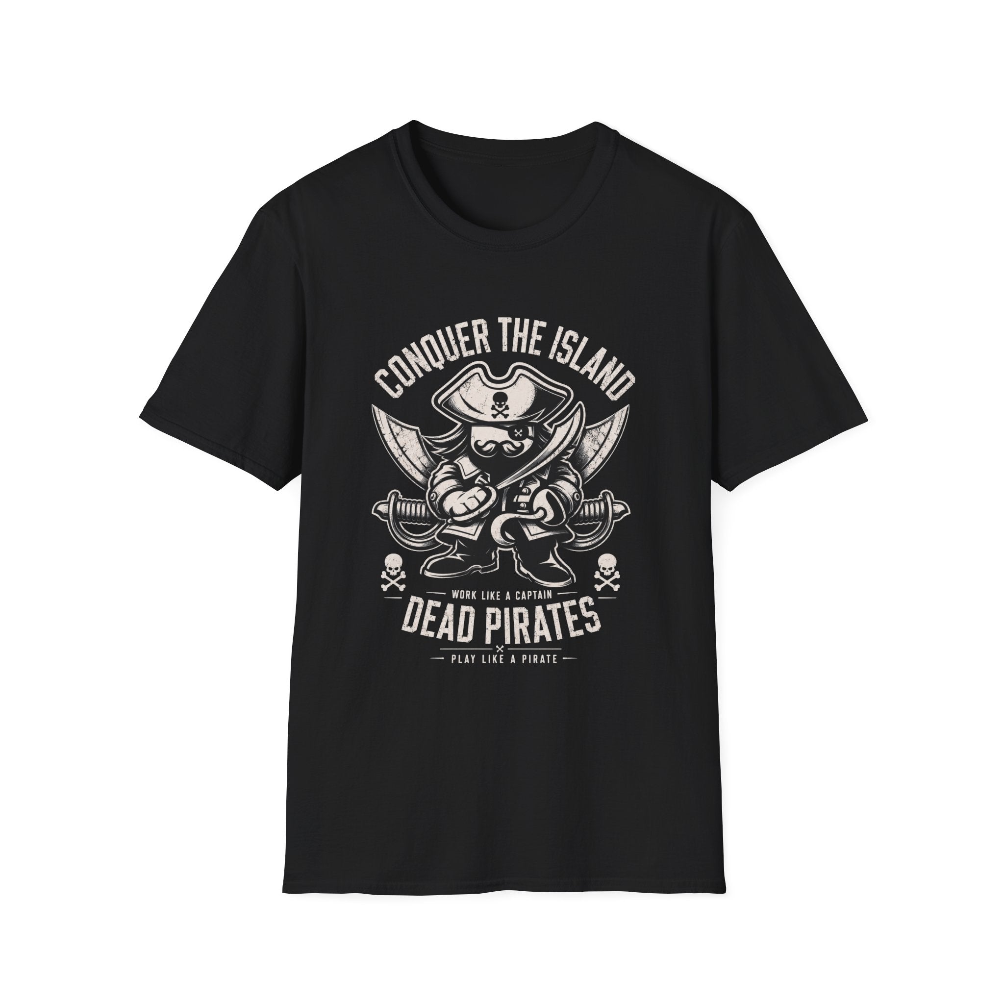 Conquer The Island pirate skull tee | T-Shirt