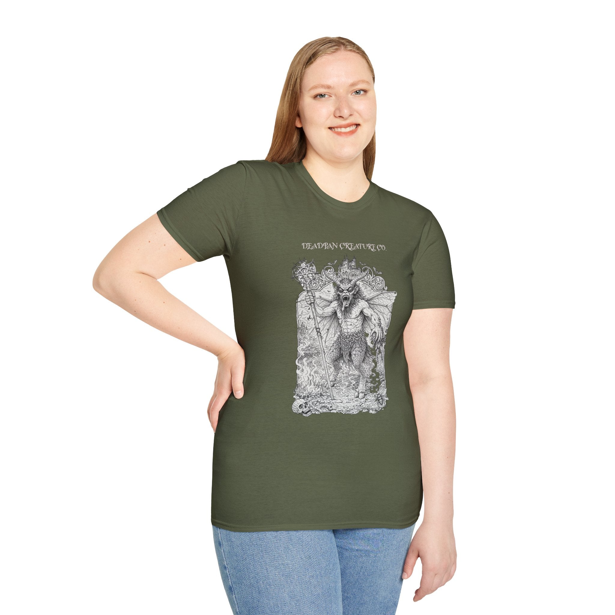 Demon Illustration T-Shirt | Deadpan Creature Co gothic fantasy tee