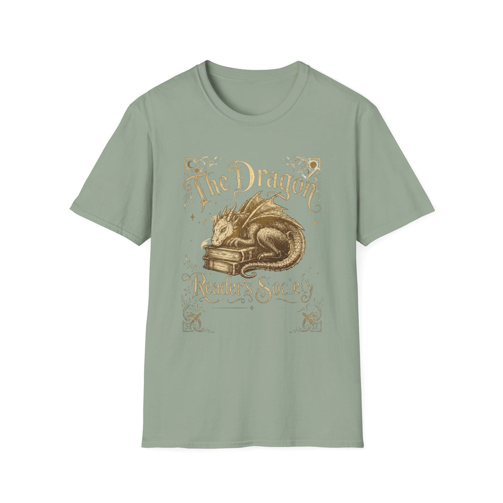 The Dragon Reader's Soul T-Shirt Vintage Sleeping Dragon Booklover Tee