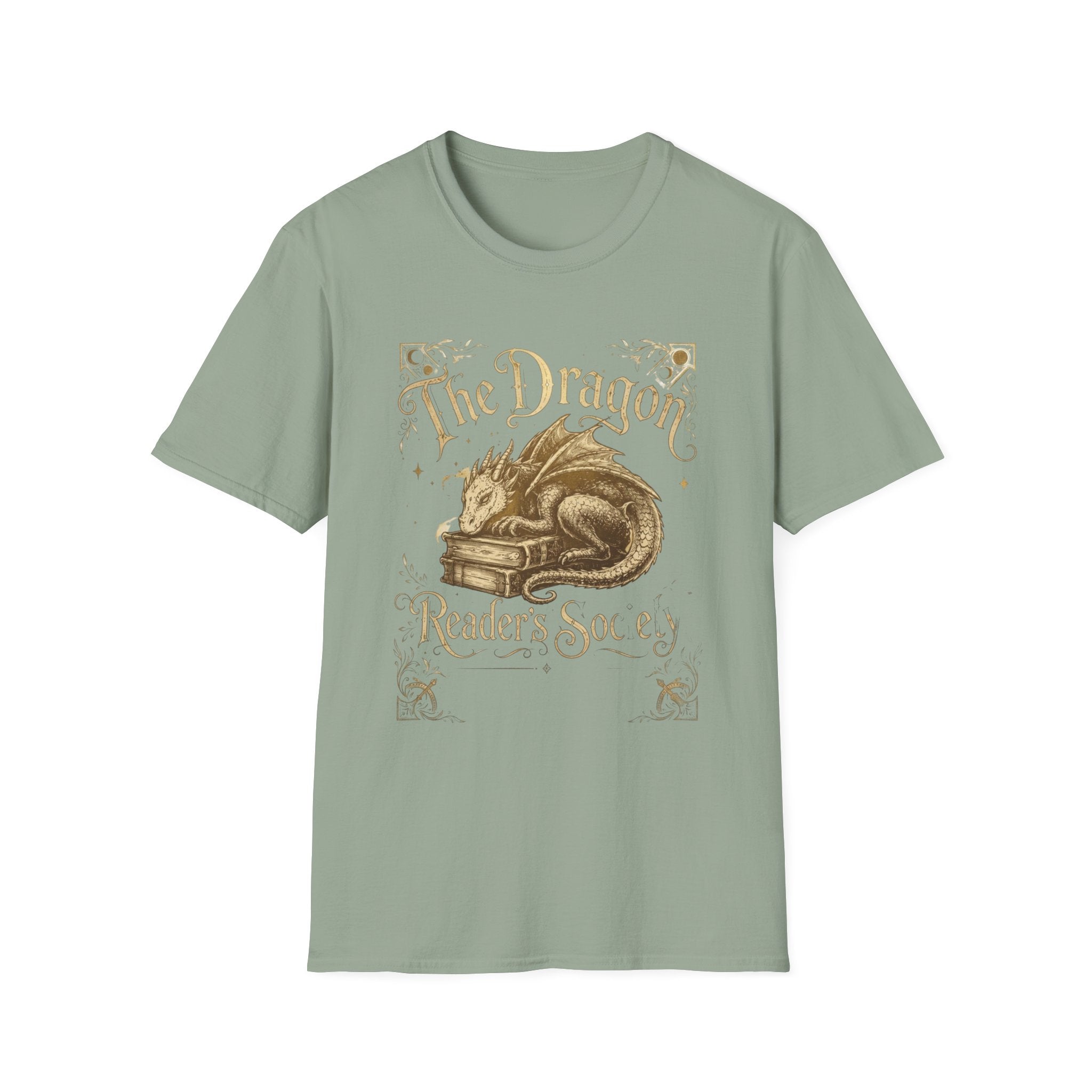 The Dragon Reader's Soul T-Shirt Vintage Sleeping Dragon Booklover Tee