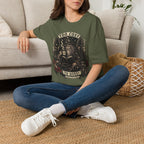 Too Cosy Wizard Illustration T-Shirt | Fantasy Mage Coffee Design